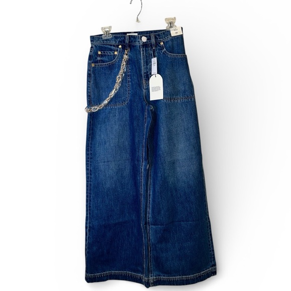 Cult Gaia x GAP High Rise Stride Chain Jean Pantolon NWT size 28/6 - Picture 2 of 13